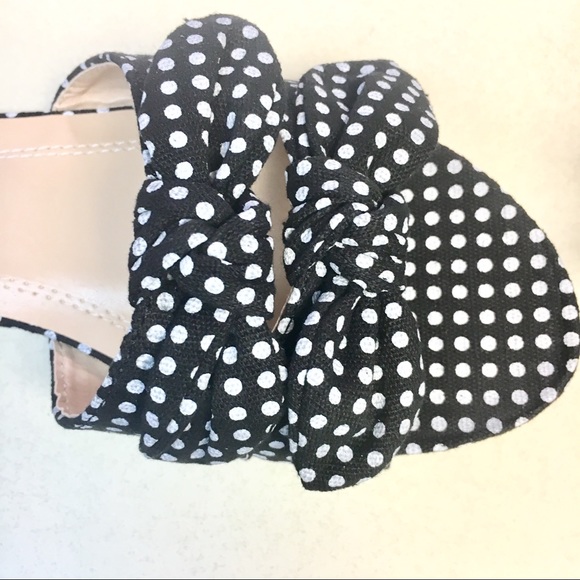LAST TWO! Polka Dot Slip On Mule Flats - Picture 4 of 8